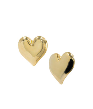 SS- Solid Gold Heart Earring