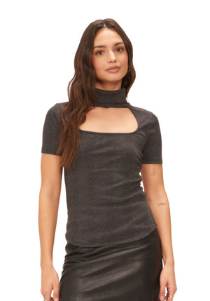 Darling Cut Out Turtleneck Tee