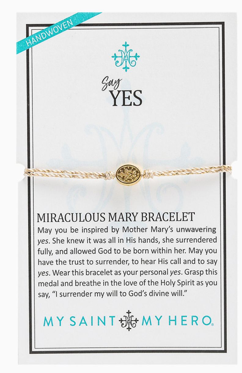 Say Yes Miraculous Mary Bracelet Black