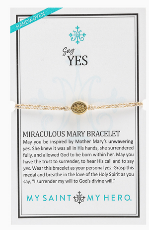 Say Yes Miraculous Mary Bracelet Metallic Gold