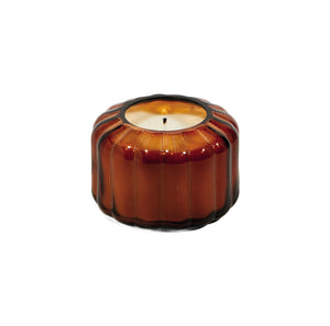 Ripple Transparent Amber Glass Candle 4.5oz.