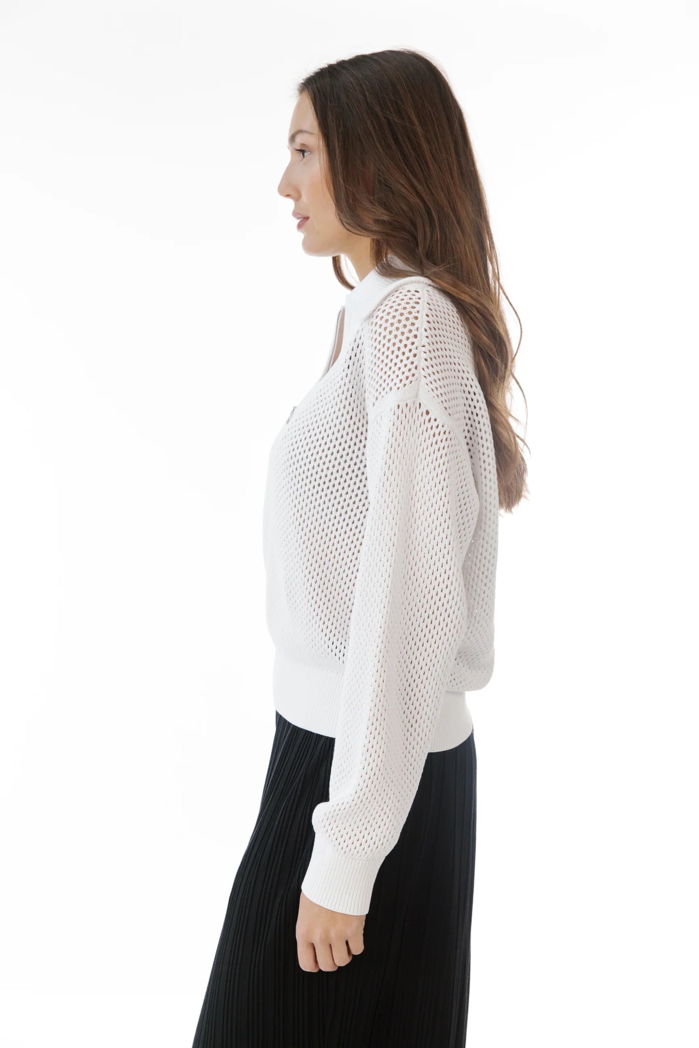 Erin Half-Zip Sweater Bright White