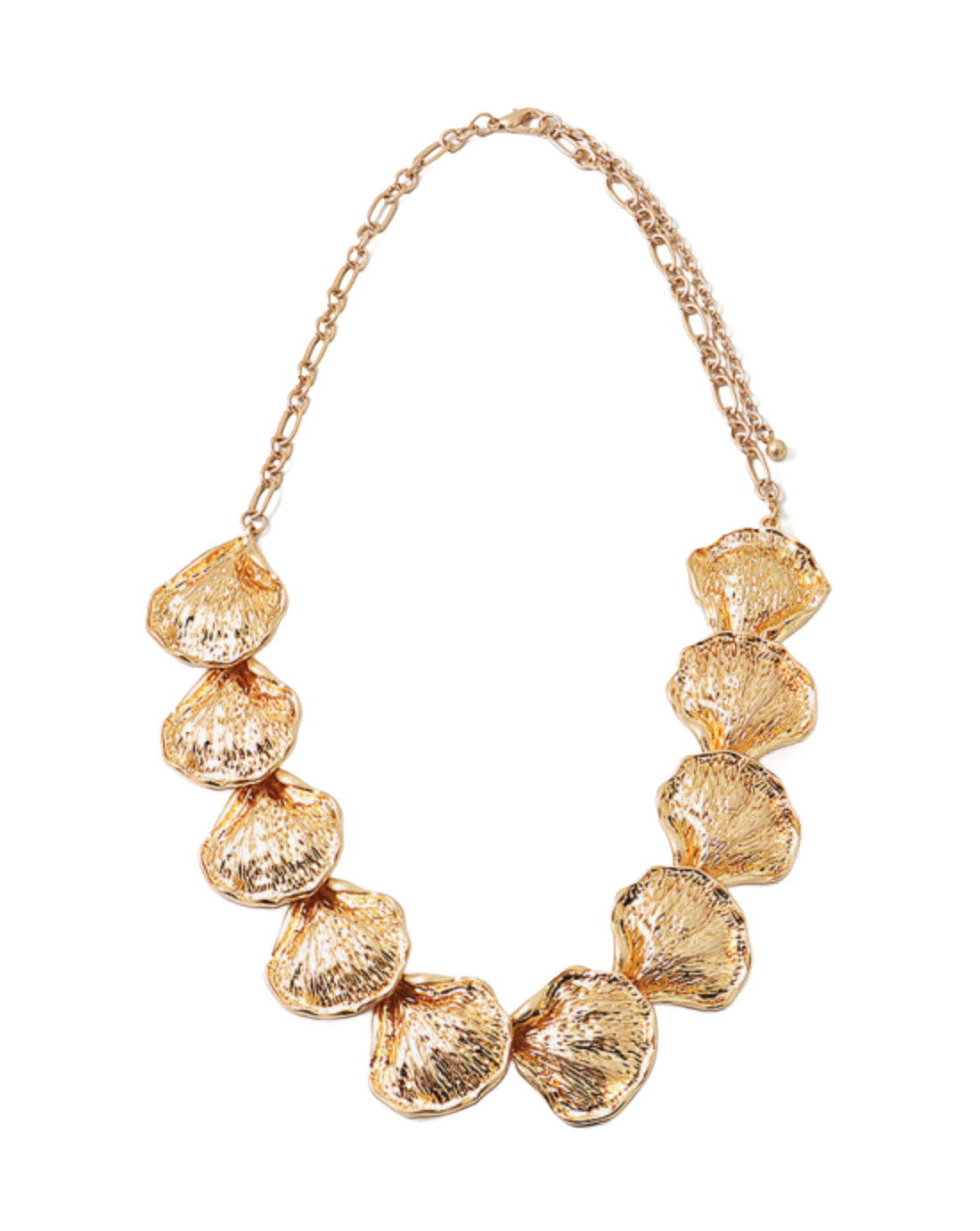 Gia Necklace Gold Hammered Pieces