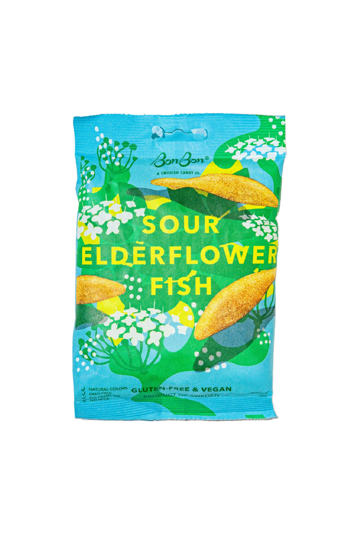 Sour Elderflower Fish - Swedish Candy 5.2oz (150g)
