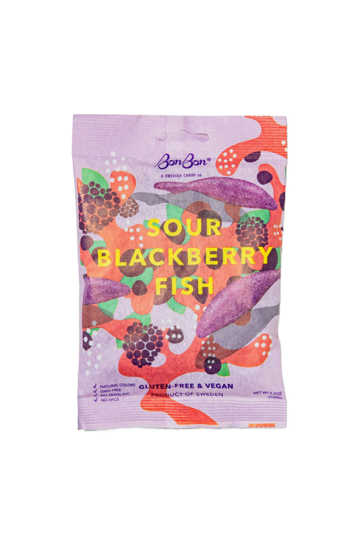 Sour Blackberry Fish - Swedish Candy 5.2oz (150g)