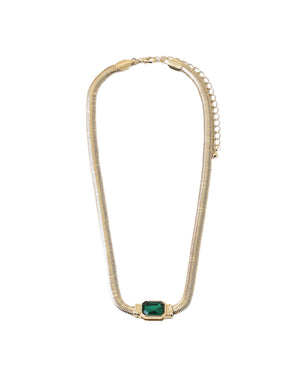 Cleo Green Stone Necklace