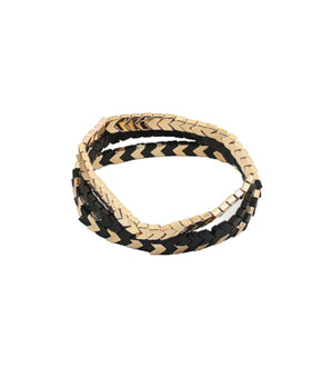 Black/Gold Arrow Bracelet Set
