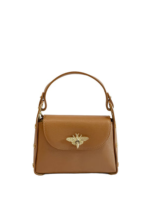 Leather Bee Petite Tote Camel
