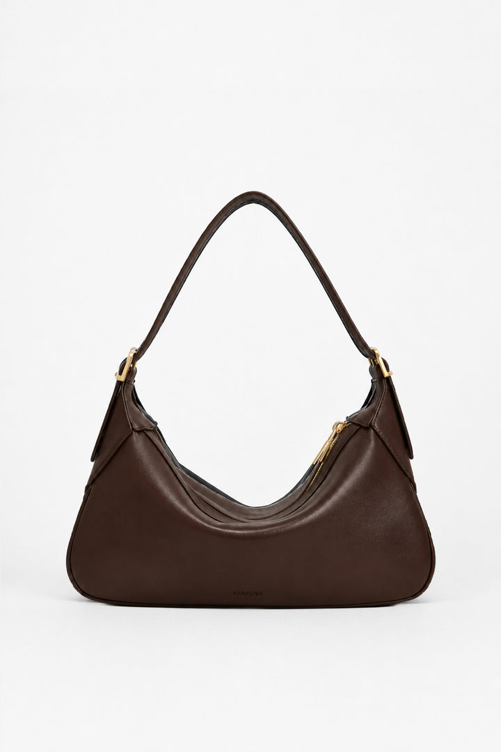 Nicolette Vegan Shoulder Bag-Espresso