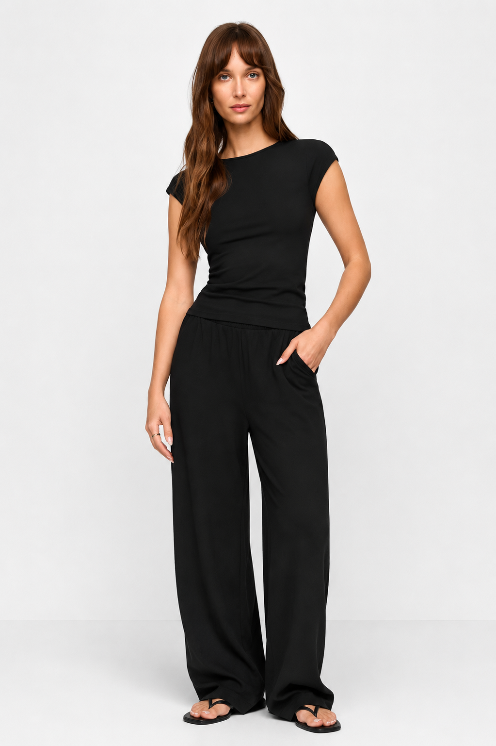 Soft Trace Second Skin Top-Black