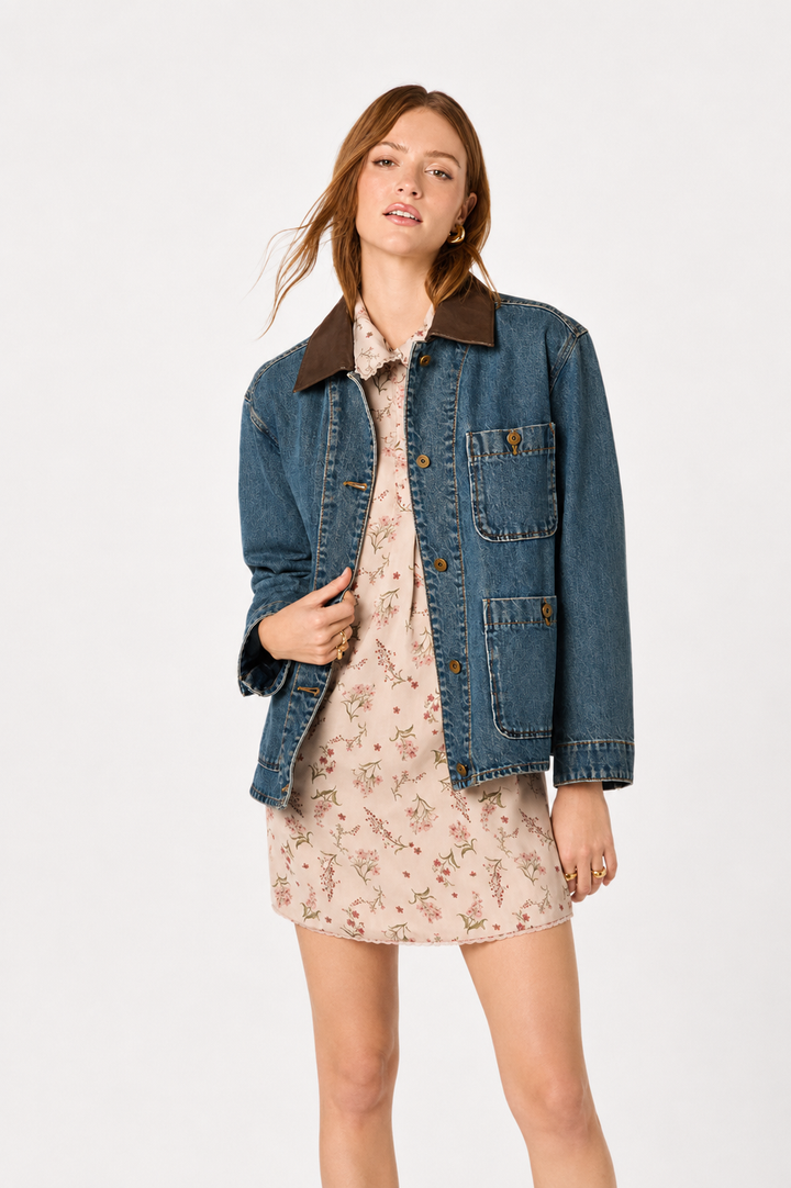 Leslie Jacket-Dirty Denim