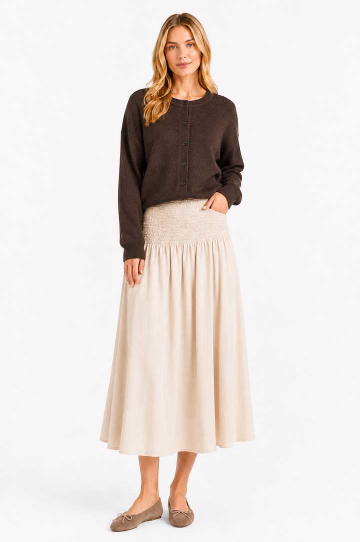 Brooke Skirt-Cream