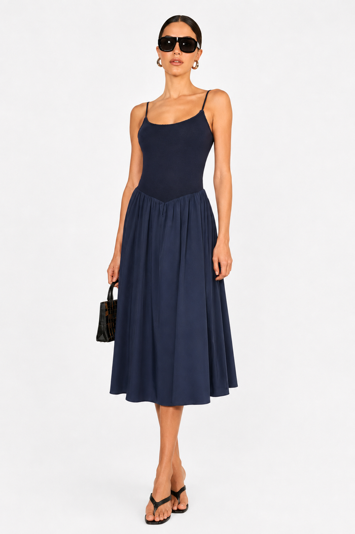 Chloe Maxi Dress-Navy