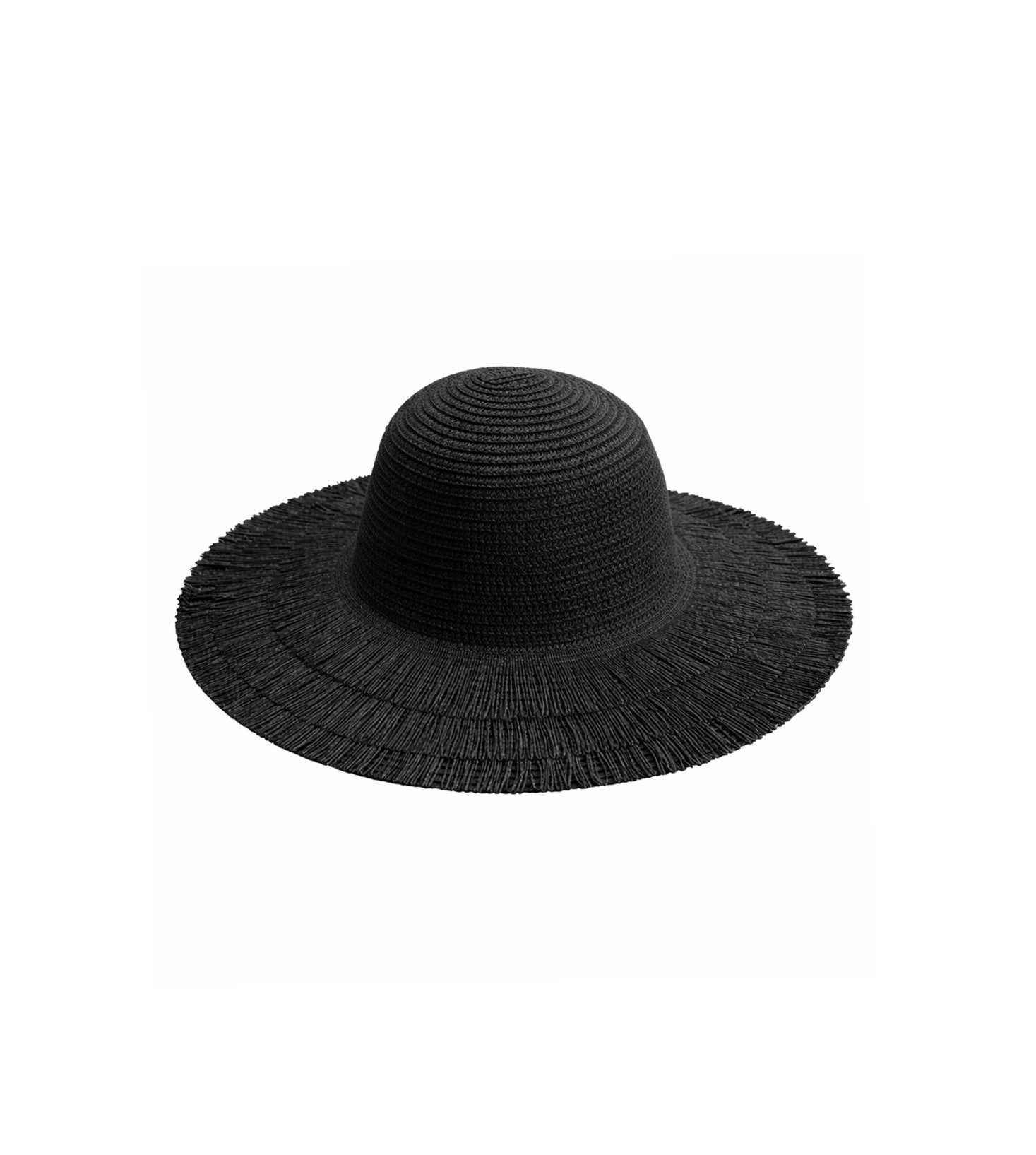 Black Fringe Wide-Brim Straw Hat - Women\'s Fashion Hat Straw Fringe Sun Hat – Tilley USA main image 2