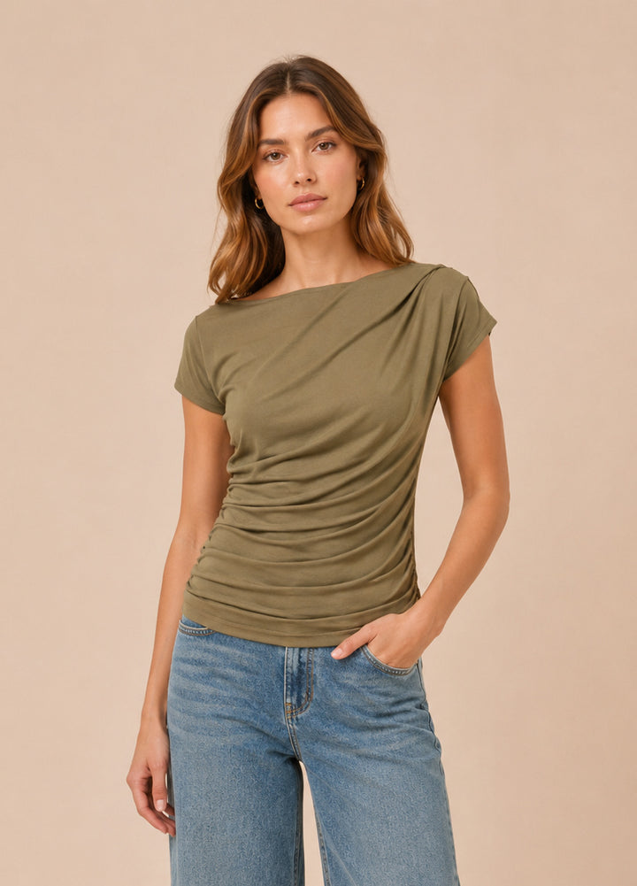 The Pearl Top-Olive