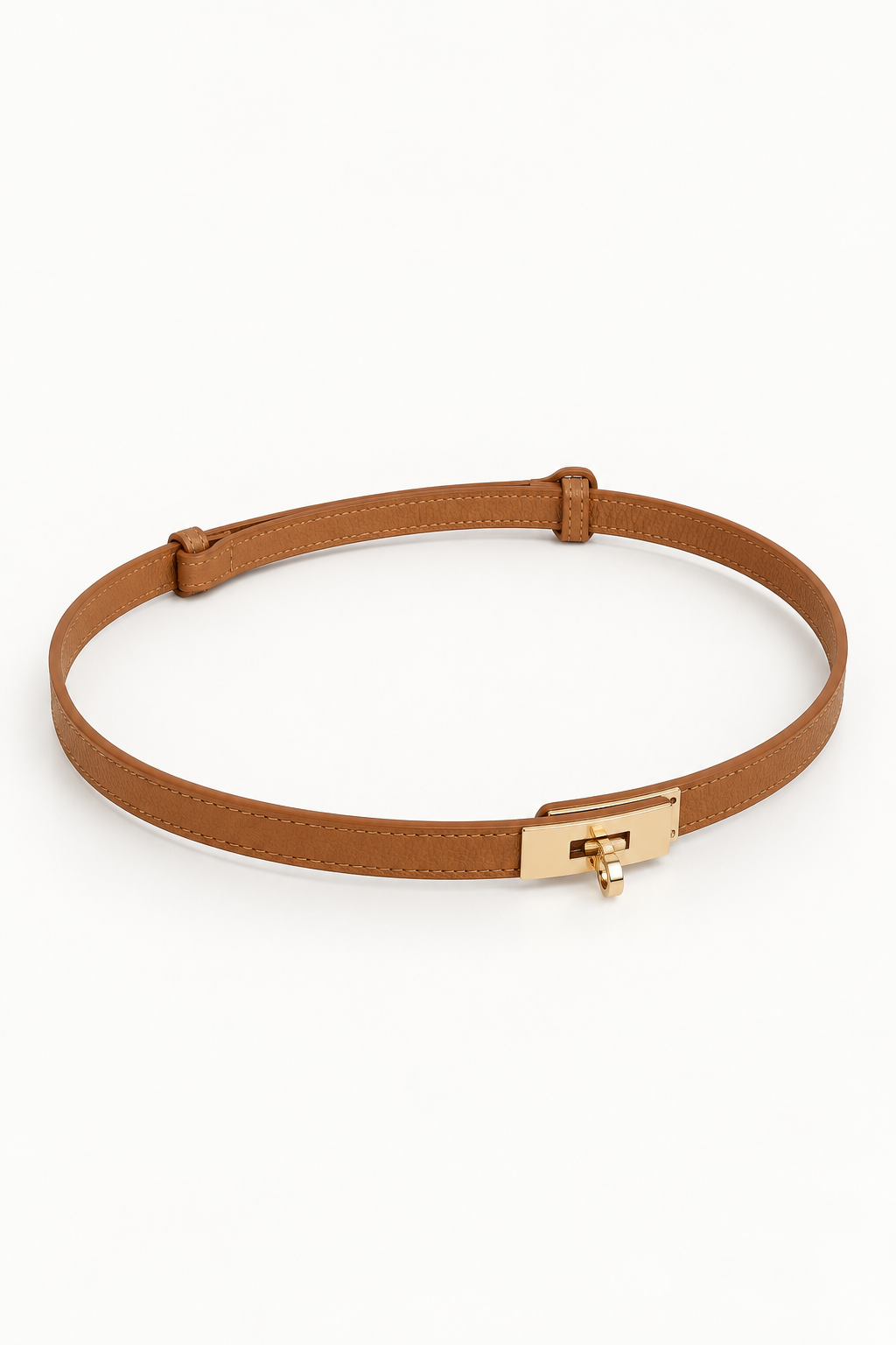 Maida Leather Belt- Camel
