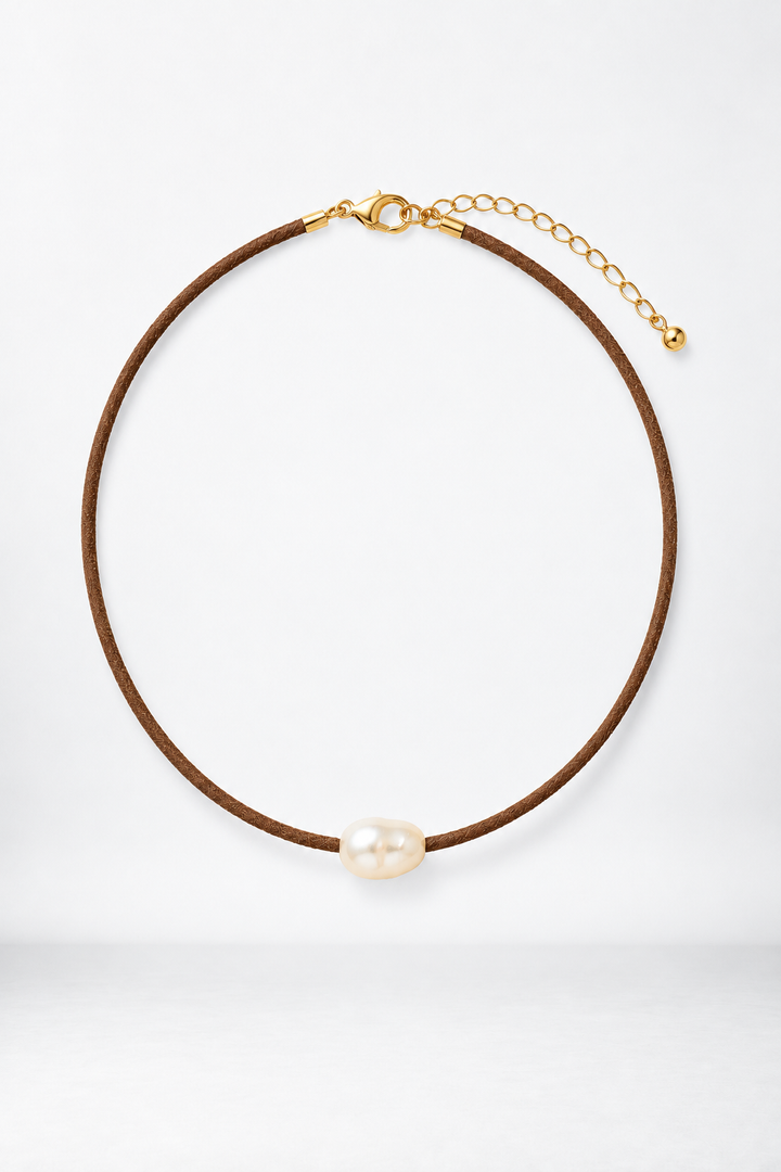 Claudet Collection-Suede Cord Single Pearl