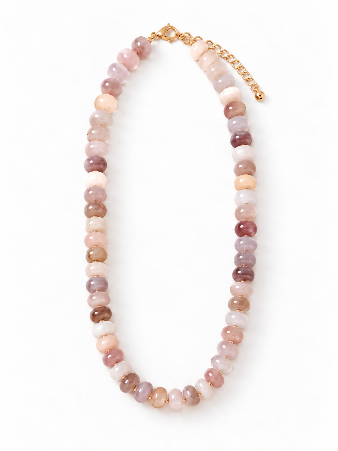 Claudet Collection-Flat Beads Knotted Taupes