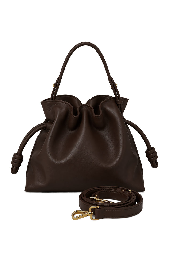 Lucia Leather Tote- Brown