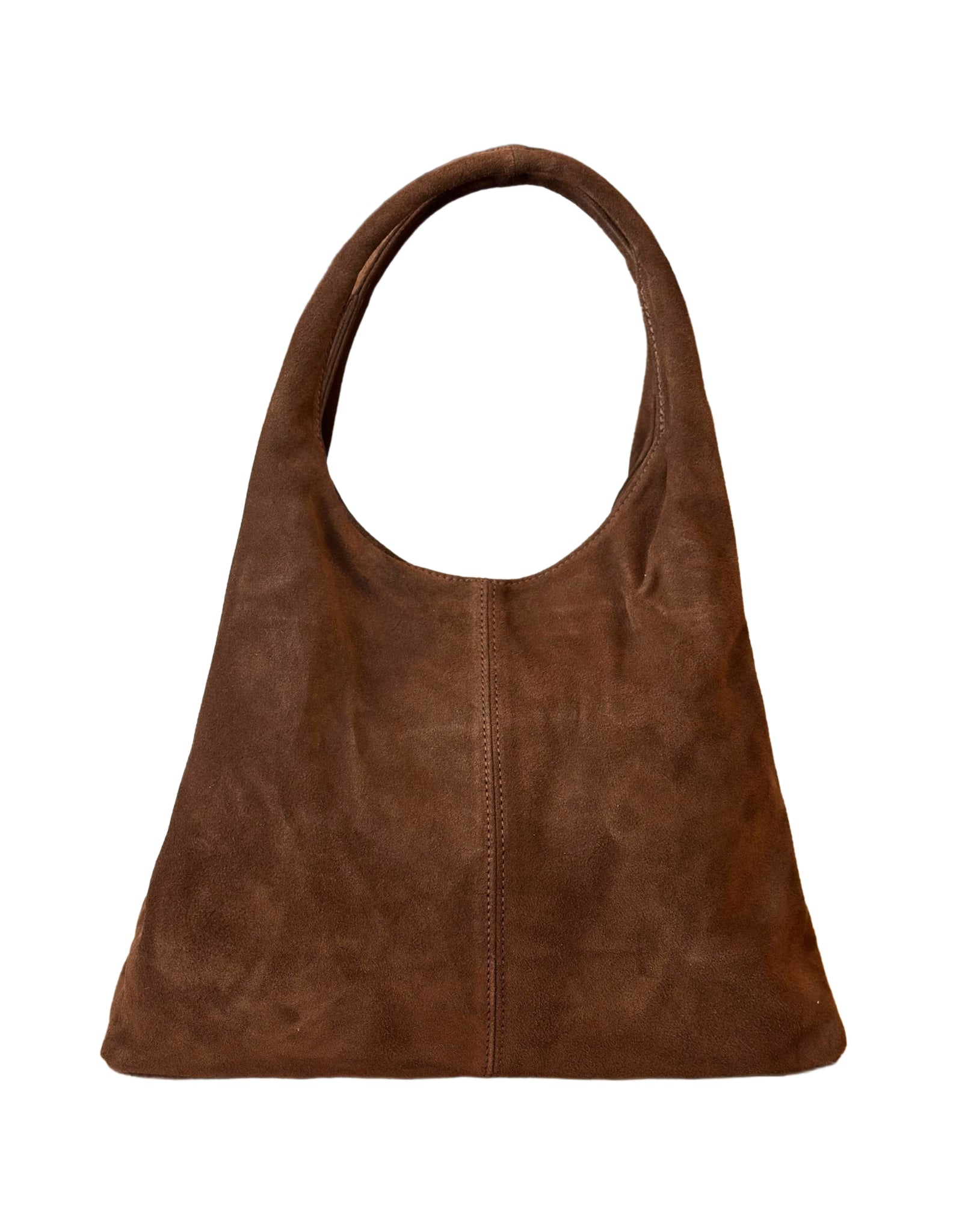 Thea Suede Leather Bag - Brown