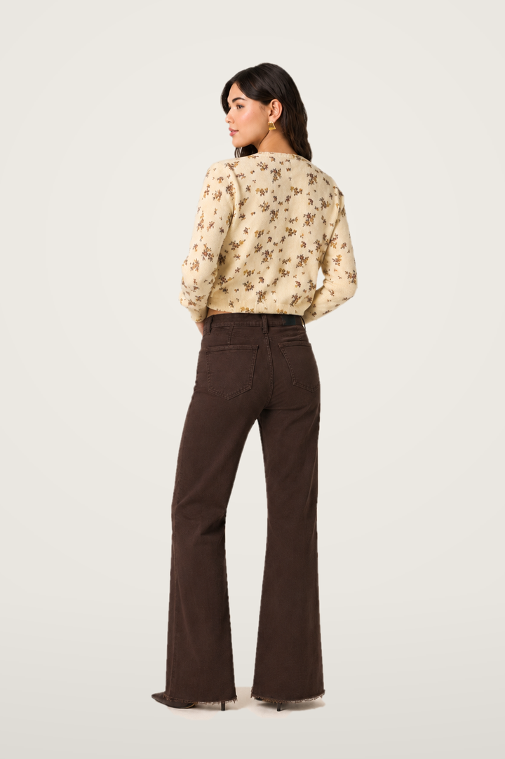 Mary Cardigan-Yellow Floral