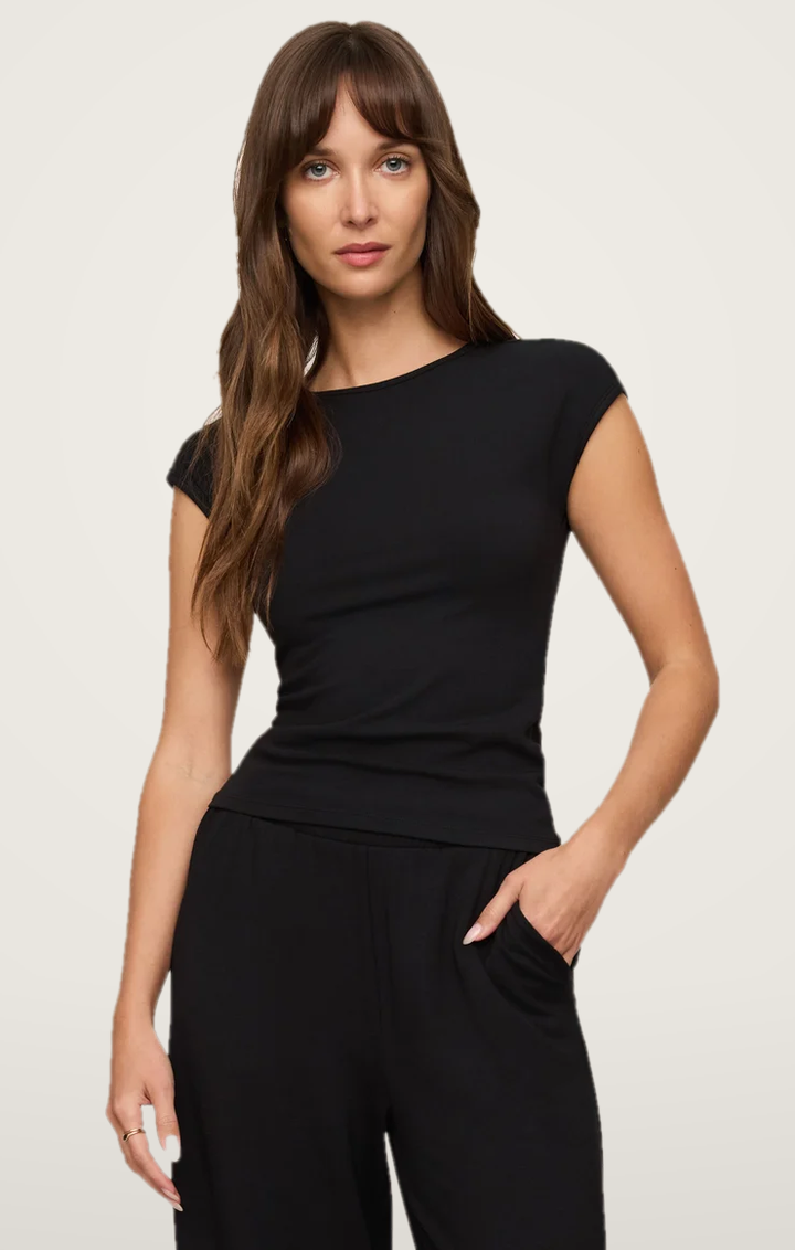 Soft Trace Second Skin Top-Black