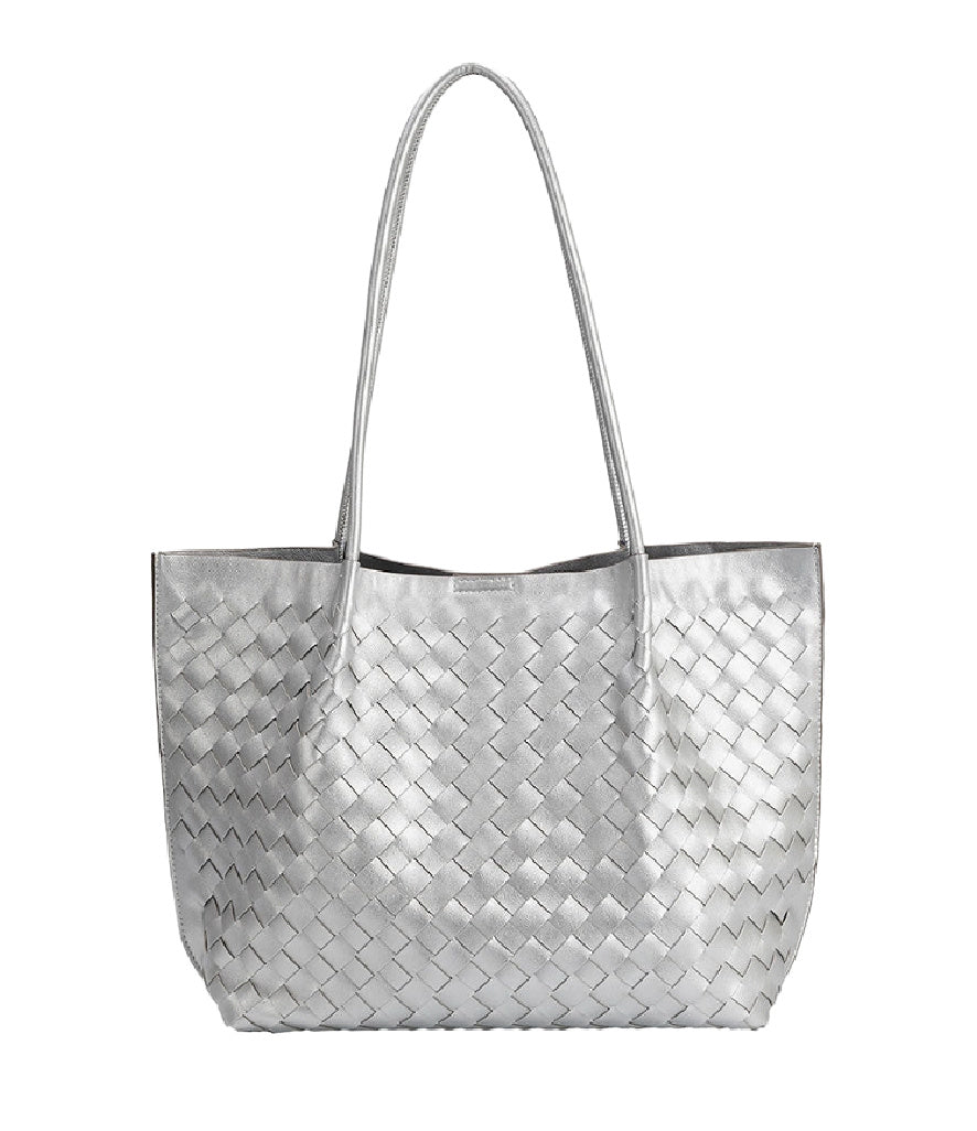 Victoria Silver Recycled Vegan Tote Bag