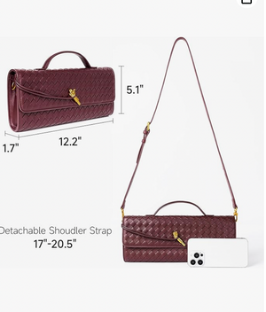 Lana Woven Dark Brown Knot Hardware