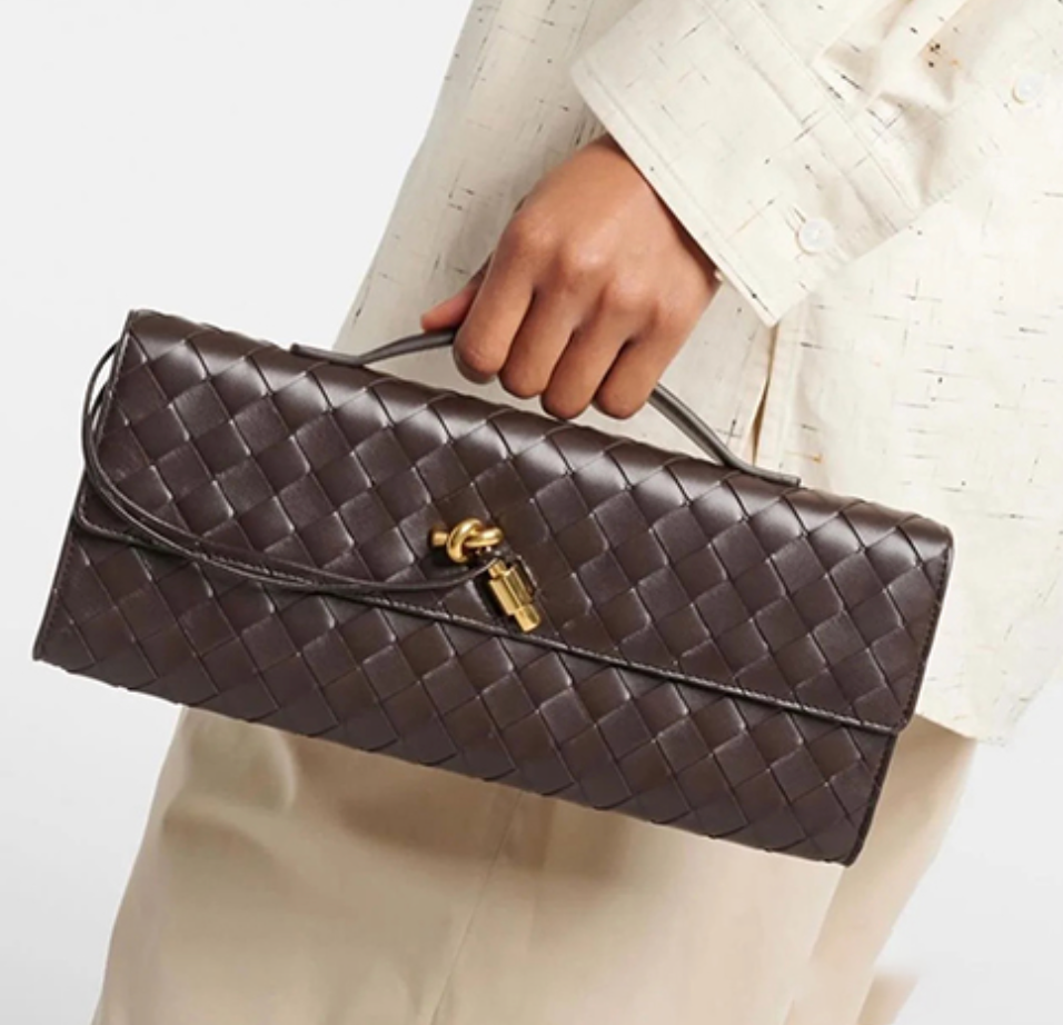 Lana Woven Dark Brown Knot Hardware