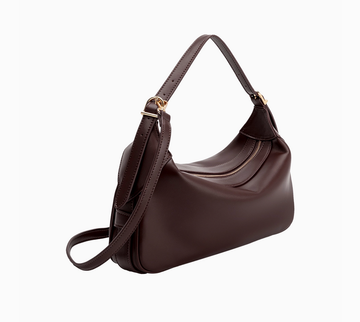 Nicolette Vegan Shoulder Bag-Espresso
