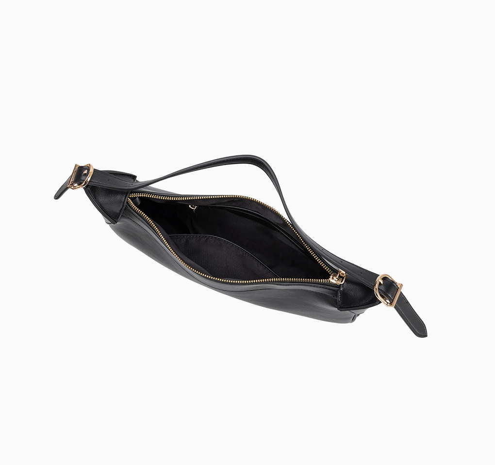 Nicolette Vegan Shoulder Bag-Black