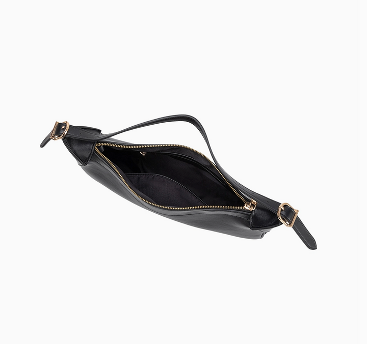 Nicolette Vegan Shoulder Bag-Black