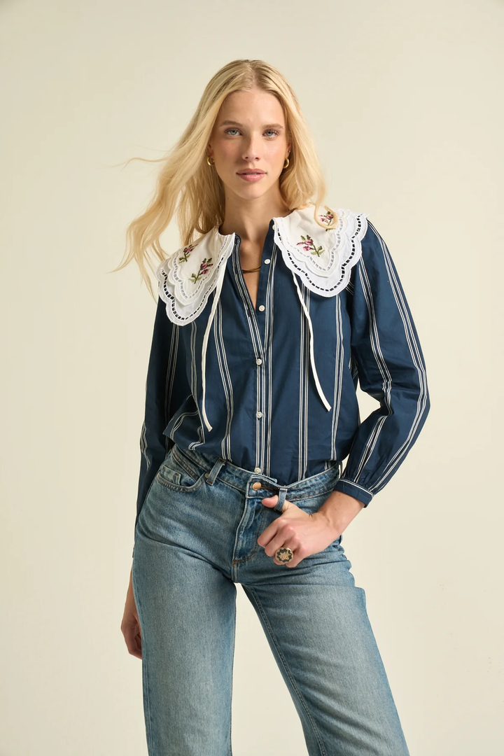 SONMER Daphne Blouse Navy