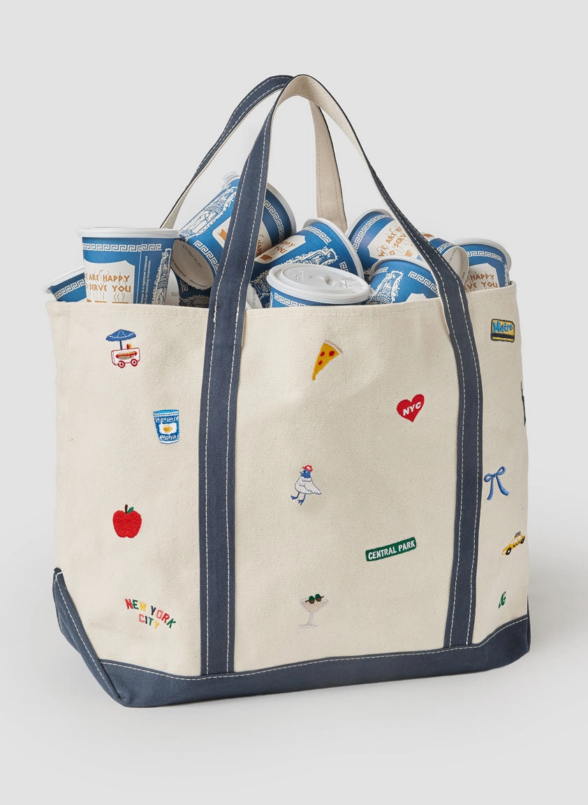 New York City Icons Canvas Tote
