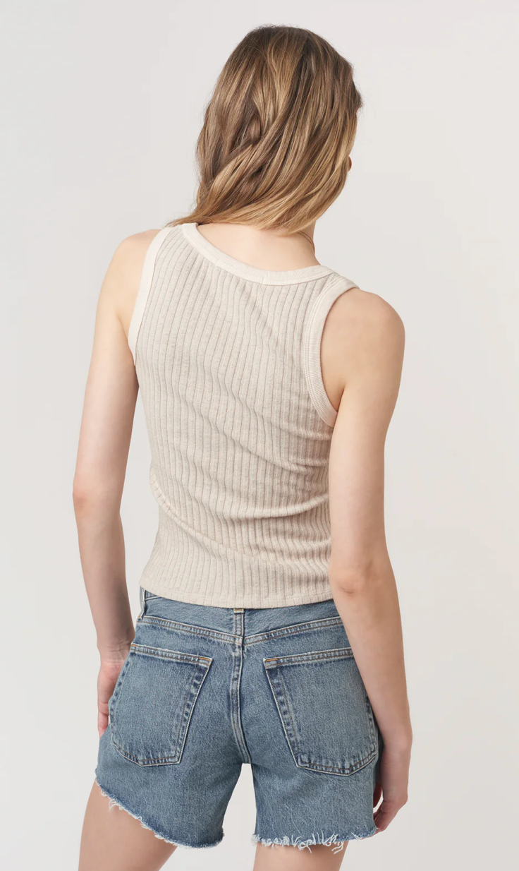 Cooper Sweater Rib Tank Brushed Bone