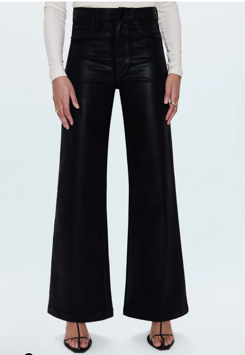 Lana High Rise Ultra Wide - Coated Noir