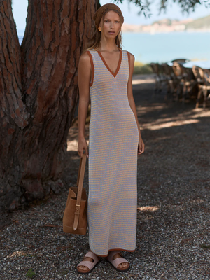 new yorker knit dress Knitted Dress Tube Dress With Cardigan Stripe Cardigan Sweater Dress New York Company