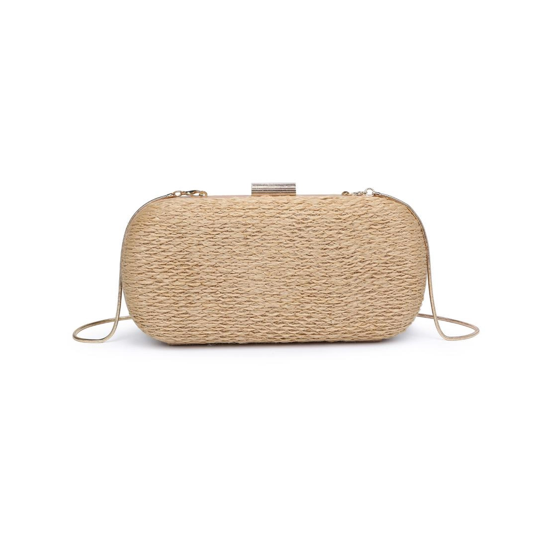 Quinn Evening Clutch-Natural