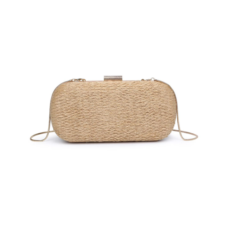 Quinn Evening Clutch-Natural