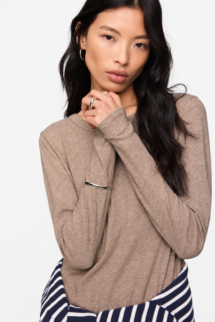 Junie Long Sleeve-Heather Ash