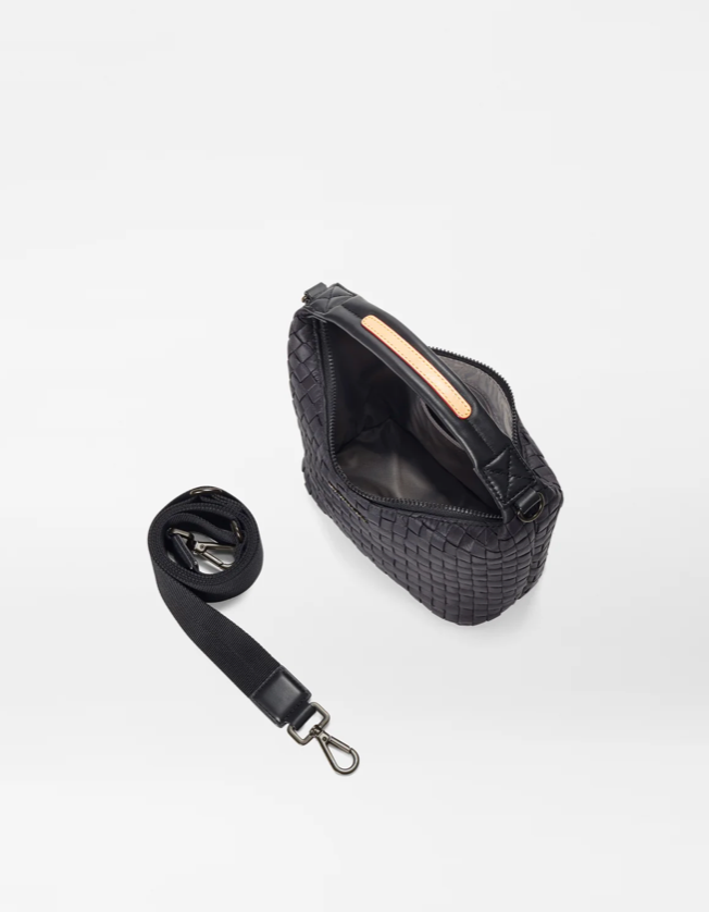 Mini Woven Hobo Black