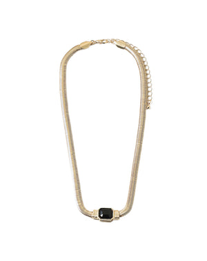 Cleo Black Stone Necklace