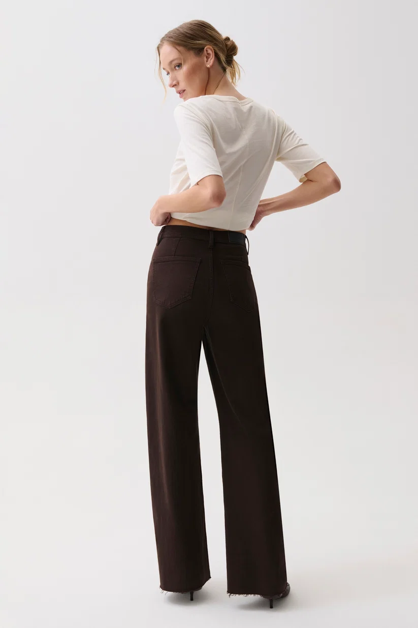 Penny High Rise Wide Leg-Mocha