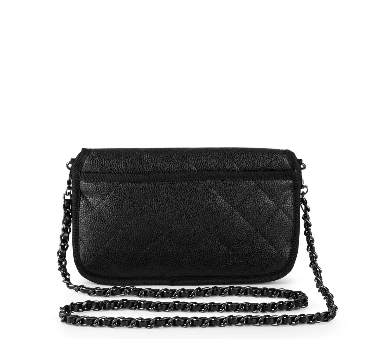 Rae Solo Pebbled Crossbody Black Quilted