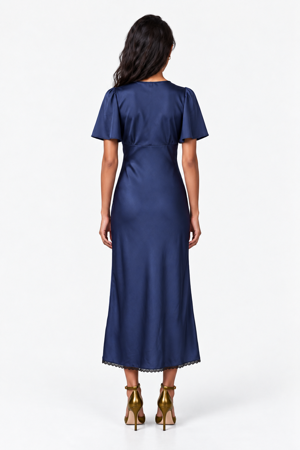 Claire Navy Midi Dress