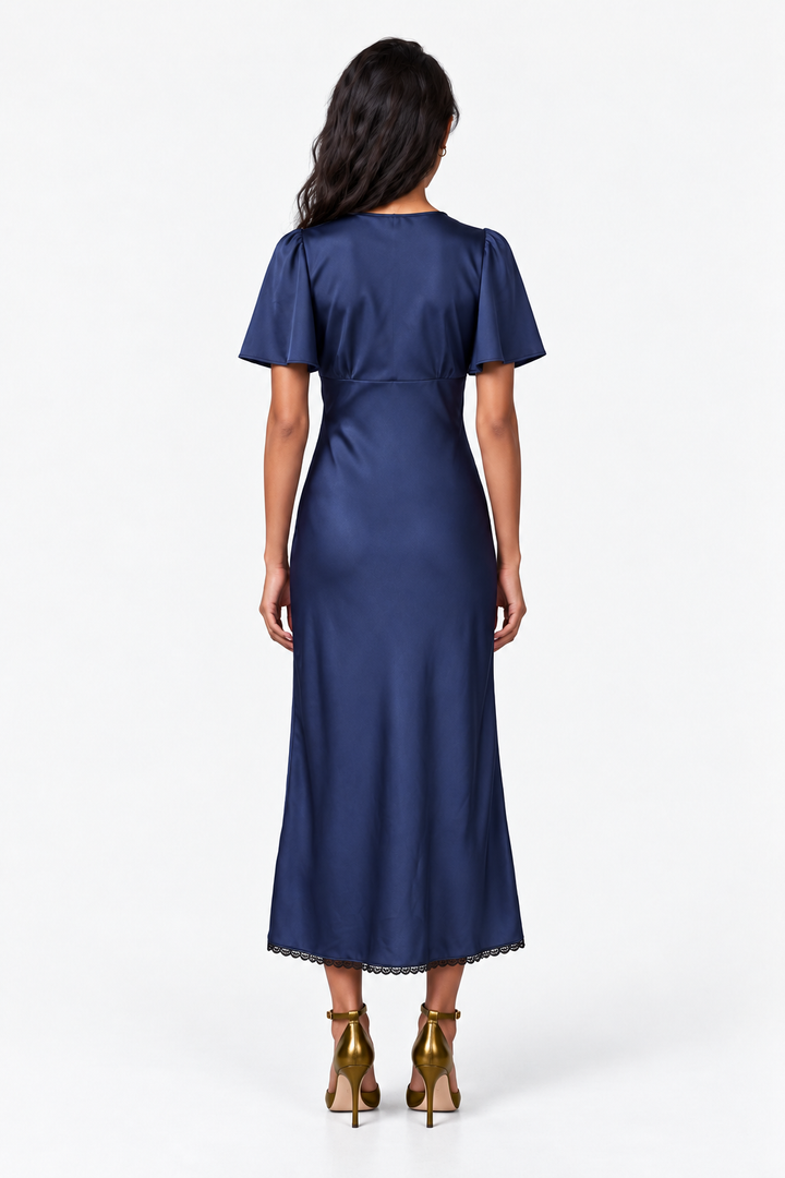Claire Navy Midi Dress