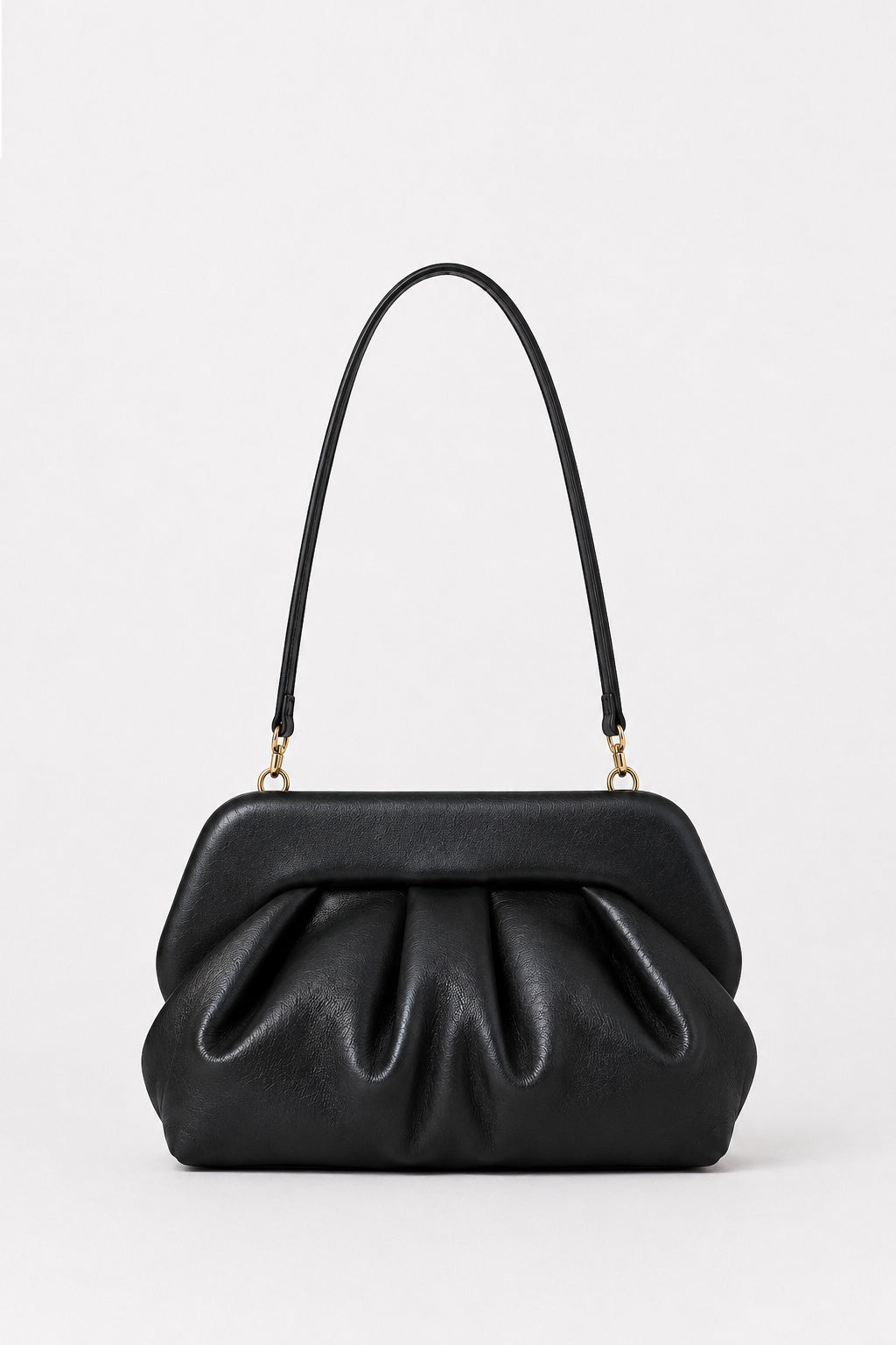 Juliet Leather Clutch- Black