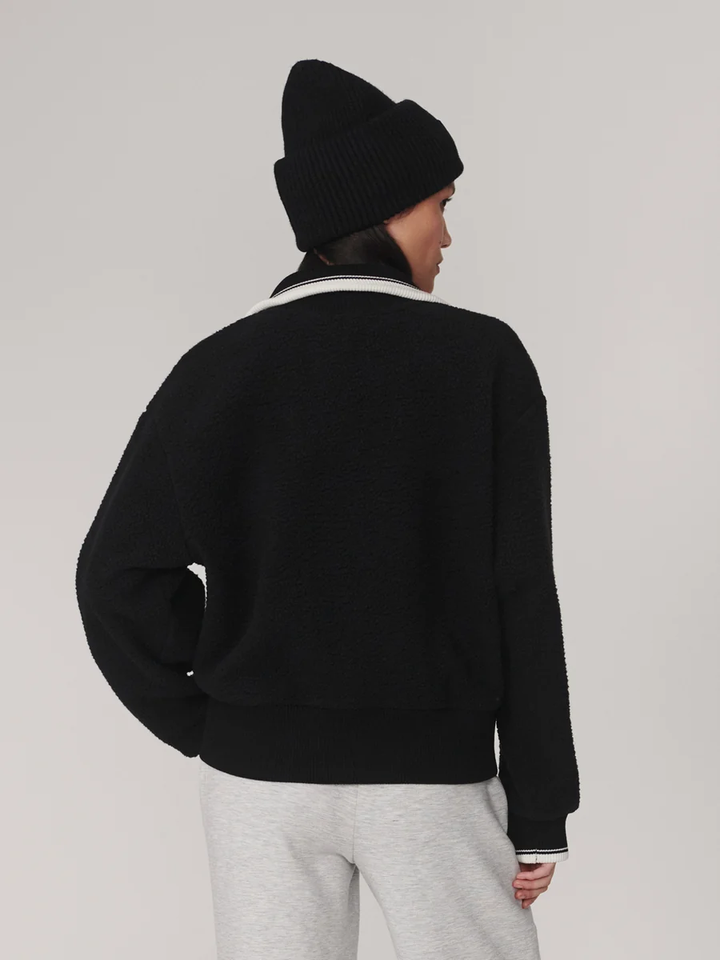 Anika Half Zip Fleece-Black