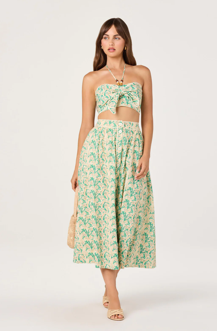 Keesha Skirt-Green Pink Multi