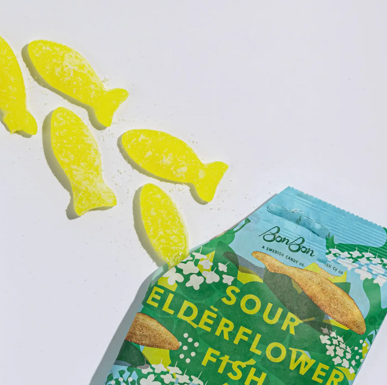 Sour Elderflower Fish - Swedish Candy 5.2oz (150g)